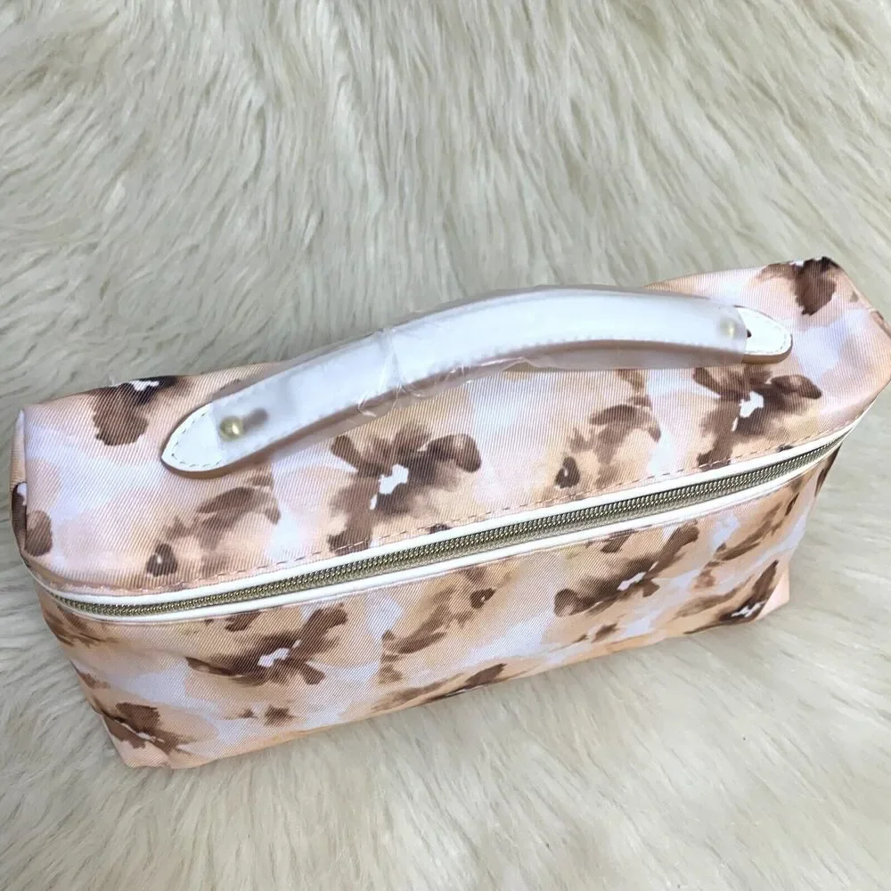 ESTEE LAUDER Abstract Floral Slim Train Case Cosmetics Bag Makeup Case